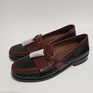 Johnston & Murphy Men’s Dress Loafers 8.5 Like New Leather Tassel Two-Tone